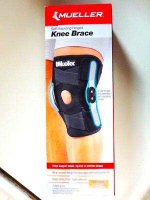 MUELLER SELF-ADJUSTING HINGED KNEE BRACE (NEW IN BOX)