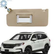 Sun Visor Beige For Honda Pilot 2017-2021 Ridgeline 2018-20 Driver Left W/Light