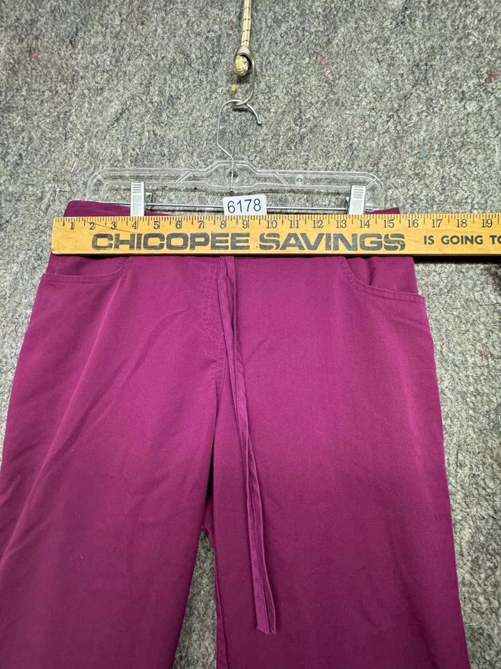 Grey’s Anatomy Scrub Pants By Barco Burgundy Drawstring Size M - Image 3 of 4