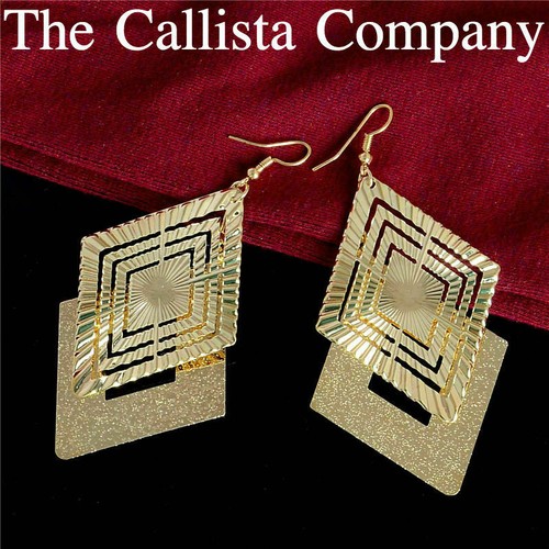 THE CALLISTA COMPANY, GOLD DROP/DANGLE LEAF EARRINGS FOR WOMEN ✓ - Picture 4 of 6