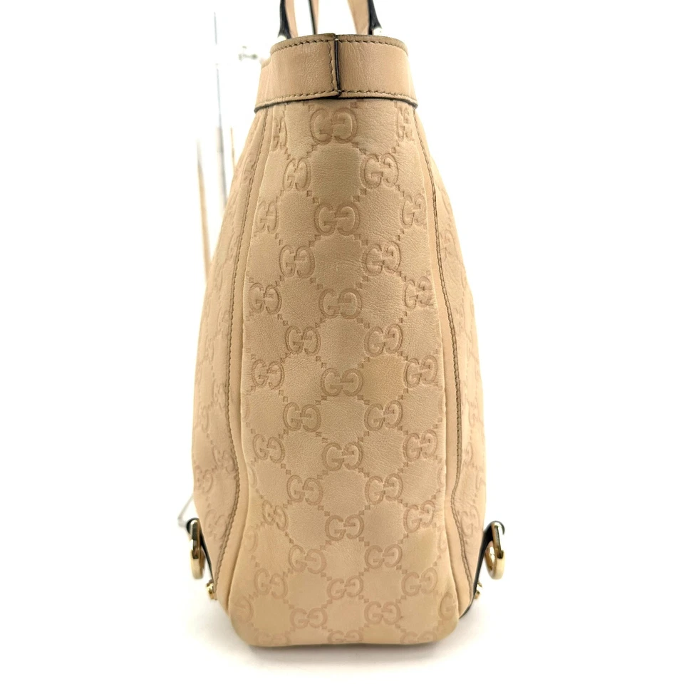 Auténtico Bolso de Mano GUCCI Ssima Abbey Cuero Beige Foto 4 de 4