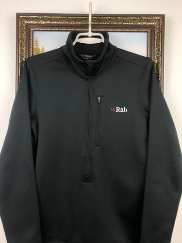 Rab Shadow Wind Pro Polartec Fleece Lined Grey Jacket Coat Track Slim Sz S - Picture 2 of 15