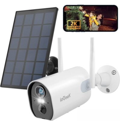 ieGeek 2K 3MP Überwachungskamera Aussen WLAN solar akku Kabellos IP kamera
