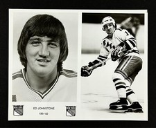 1981-82 Ed Johnstone New York Rangers Hockey NHL Right Wing Vintage Press Photo