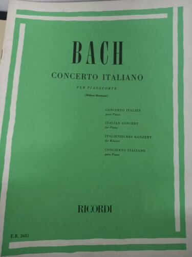 BACH - Concerto Italiano per pianoforte - ed Ricordi - Foto 1 di 1