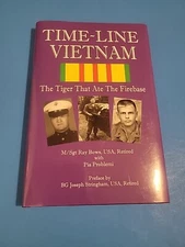 Signed, Time-line Vietnam, By Ray Bows, Hardcover, 2004, 1st Ed., DJ
