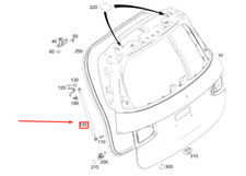 MB GLB X247 R&uuml;ckwandt&uuml;r links, pneumatische Feder A2479800364, neues Original