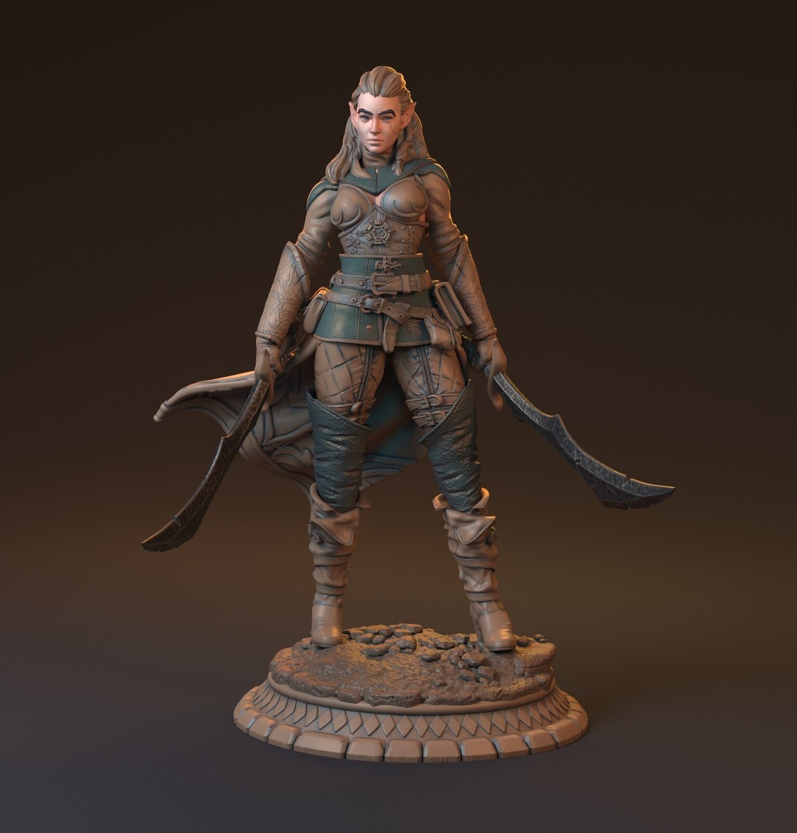 Elven Ranger Female Reaper 03401: Aeris, Female Elf Ranger And Panther