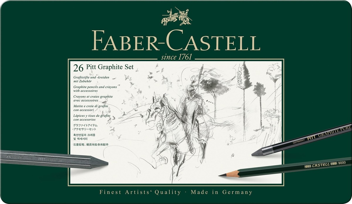 Faber Castell Pitt 26 Piece Graphite Set Pencils Crayons