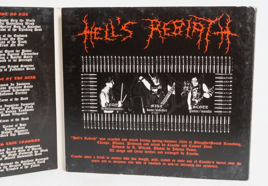 CIANIDE Hell's Rebirth Doom Death Metal CD Rare Bonus Tracks