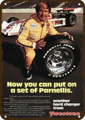 1974 PARNELLI JONES Firestone Tires Vintage-Look *DECORATIVE