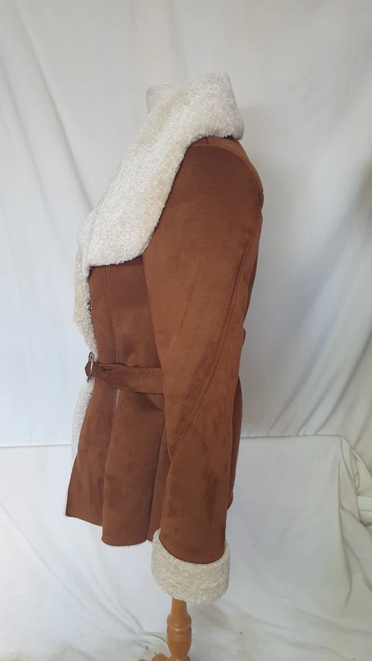 Ladies Coat, ESPRIT, Brown, Belted, Size XS, 36"Bust, 29" length, 0411 - Image 3 of 4