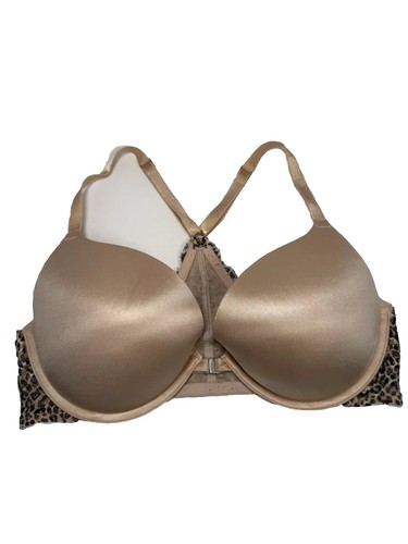 Victories Secret PINK lace Leopard Print racerback front closure push up bra 36D - Picture 2 of 7