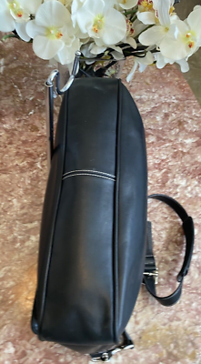 COACH F06457 Lexington Black Leather Turn Lock Briefcase Messenger