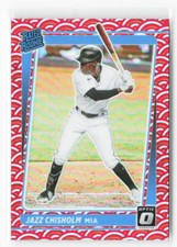 2021 Panini Donruss Optic Jazz Chisholm #58 Red Photon Rated Rookie RC