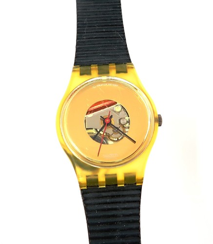 Swatch Watch Ladies MIDAS TOUCH LK112 Vintage 1988 NEW BATTERY / WORKS