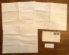 E1625: US #114 on 1870 Barr, Mass Cover; 12 pg Letter