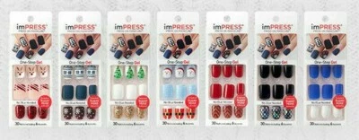 KISS IMPRESS MANICURE PRESS ON NAILS CHRISTMAS DESIGNS NAILS BRAND NEW U CHOOSE