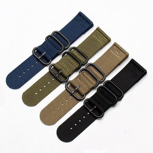 Durable Military Nylon Watch Band 18mm-22mm Replecament Quick Release Strap
