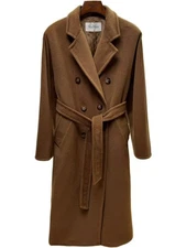 Max Mara Double-Faced Cashmere Classic Brown Long Coat