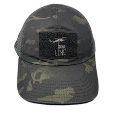 Nine Line Baseball Cap Black Green One Size Mesh Back Camo Made in USA Patch Hat