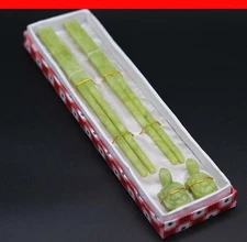 Two Pairs of Traditional Chinese Chopsticks Made From Natural Southern Jade