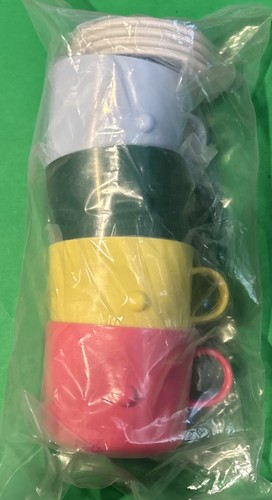 NEW Microwave 20oz Coffee Mugs Cups Bowls w Lids Dishwasher Safe SOUP Set of 4 - Picture 3 of 3