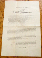 PRESIDENT JAMES A GARFIELD ASSASSINATION IOWA BROADSIDE 1881