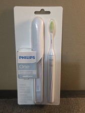 Philips One by Sonicare Battery Toothbrush White HY1100 with Travel Case NEW
