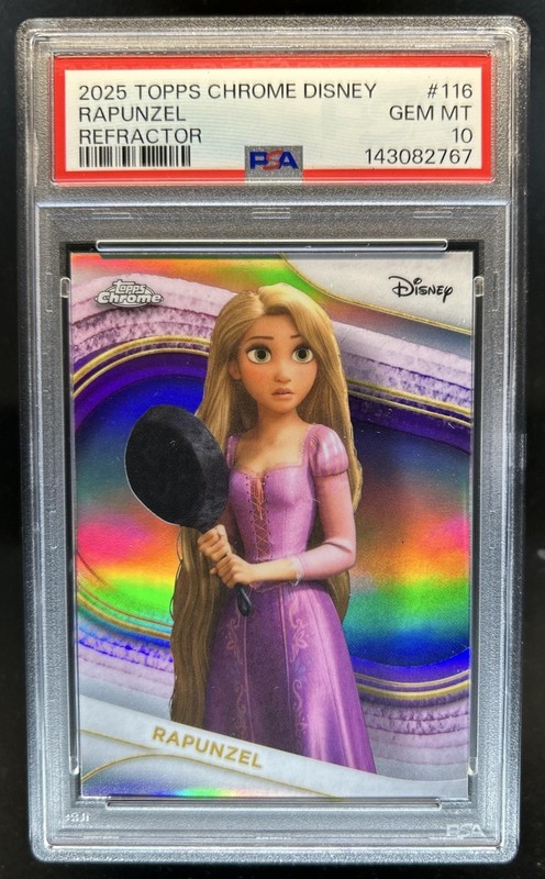 2025 Topps Chrome Disney Rapunzel Refractor #116 PSA 10 GEM MINT