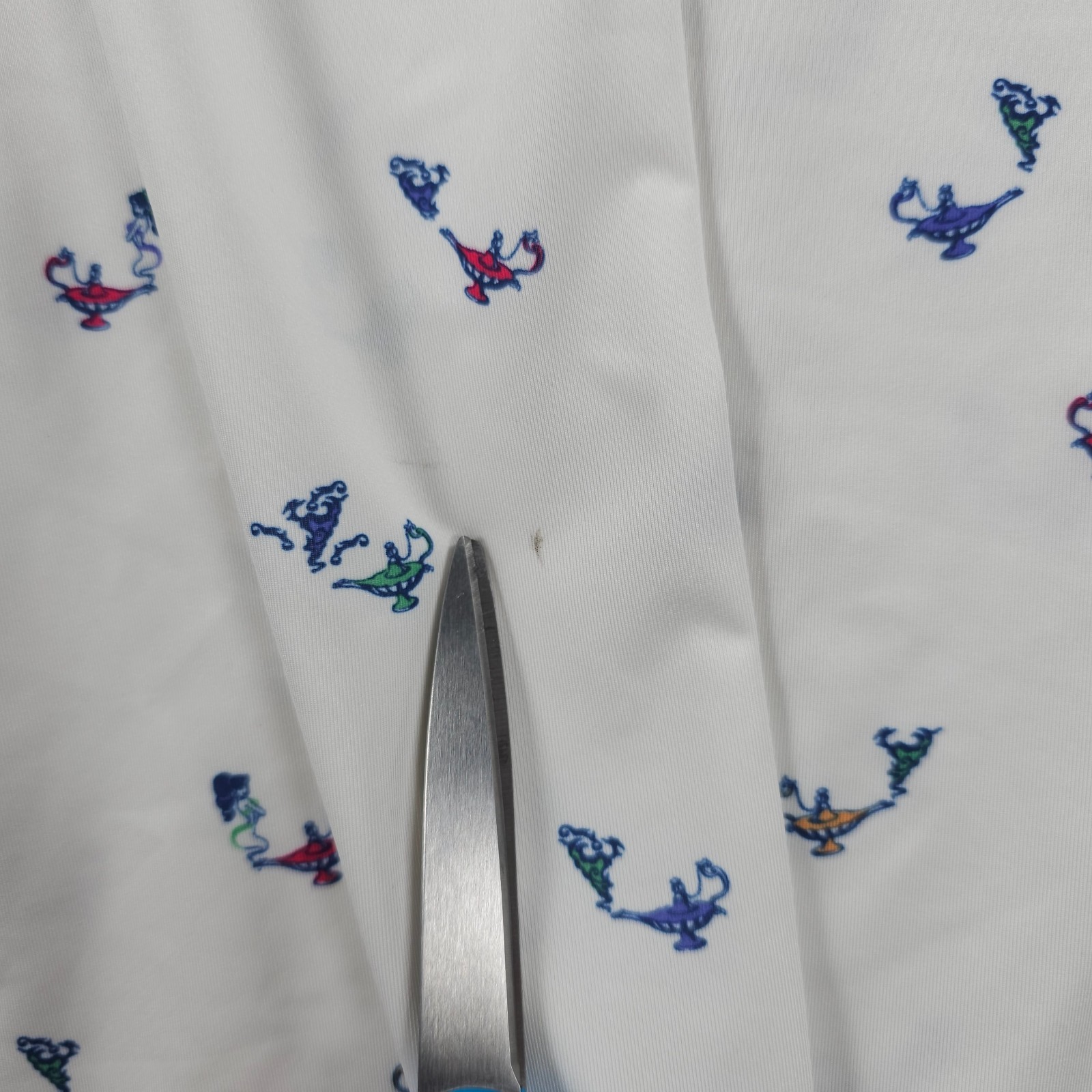 Donald Ross Sport Golf Polo Mens XL White Magic Genie Print Performance Stretch