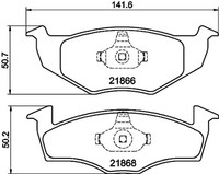 Hella Pagid Bremsbelagsatz Scheibenbremse 8DB 355 007-911 FüR VW 6V2 Seat Polo 3