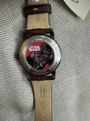 Fossil X Star Wars Chewbacca 40mm Silver Brown Stainless Steel