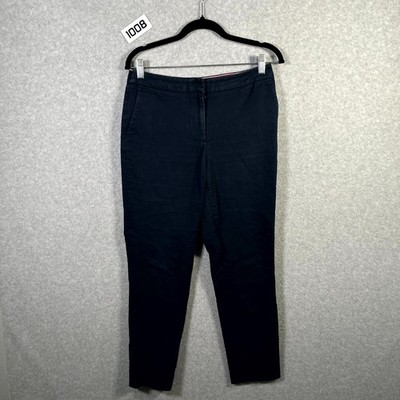Tommy Hilfiger Chino Pants Womens 6 Navy Blue Stretch Flat Front Skinny Leg