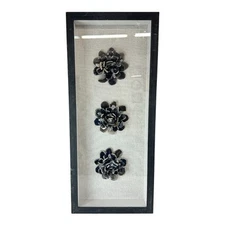 Framed Wall Art 3D Agate Geode Flower Sculpture Shadow Box Home Decor