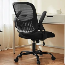 Office Computer Desk Chair, Ergonomic Mid-Back Mesh Rolling Work Swivel Task ...
