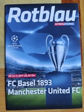 Basel vs Manchester United Official Programme Champions League 22.11.2017