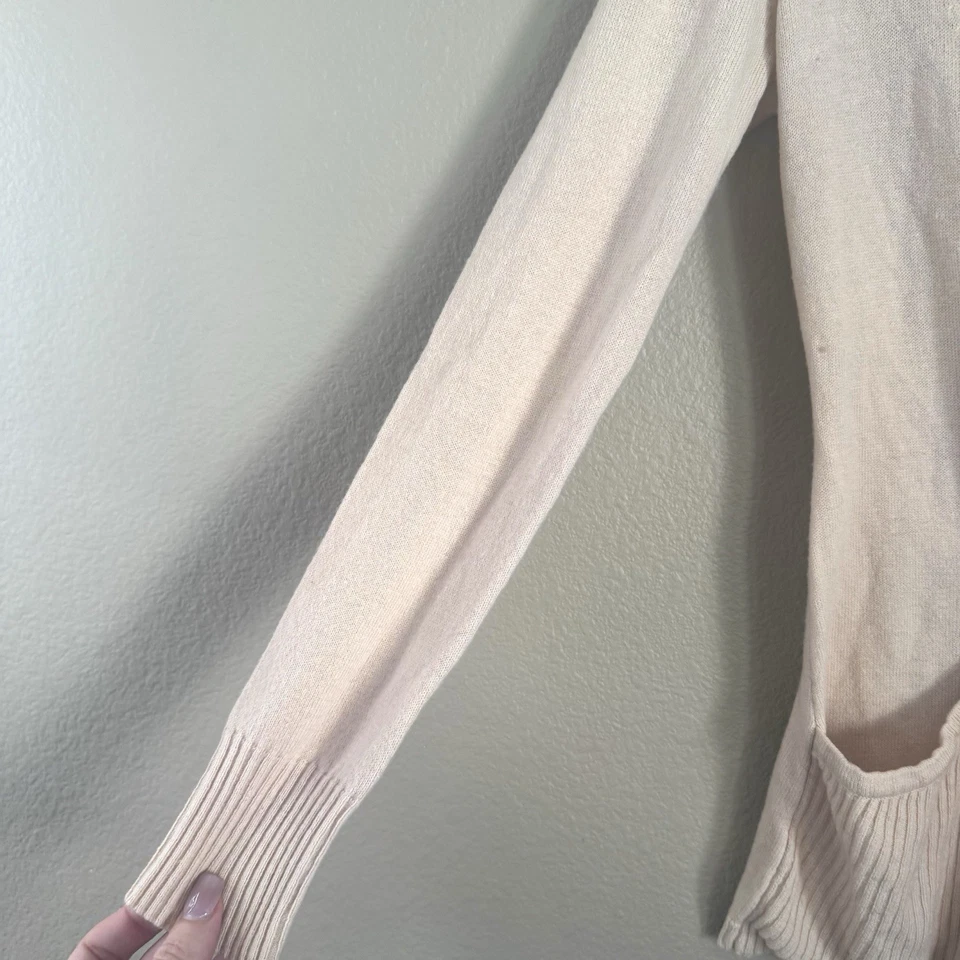 Suéter Yaya Aflalo Mezcla Cachemira Imitación Envoltura Manga Larga Crema Talla P (XS/S) Foto 4 de 4