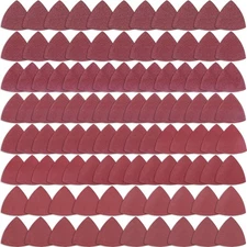 AUSTOR 100 Pieces Triangle Sanding Pads Triangular 3- 1/8 Inch, Assorted 