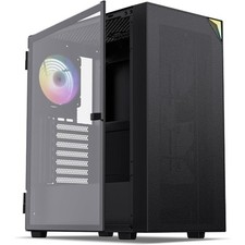 Black AL800 Mid Tower ATX Gaming PC Computer Case