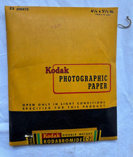 Kodak Photographic Paper Dbl Weight Kodabromide E-2 Sealed 25 Sheets 4.25 x 5.5