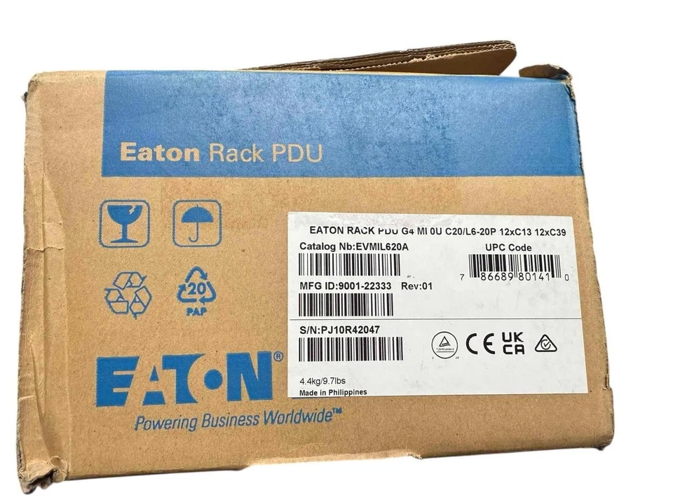 NEW Eaton Rack PDU G4 MI 0U C20/L6-20P 12xC13 12xC39 EVMIL620A 9001-22333 - Image 2 of 4