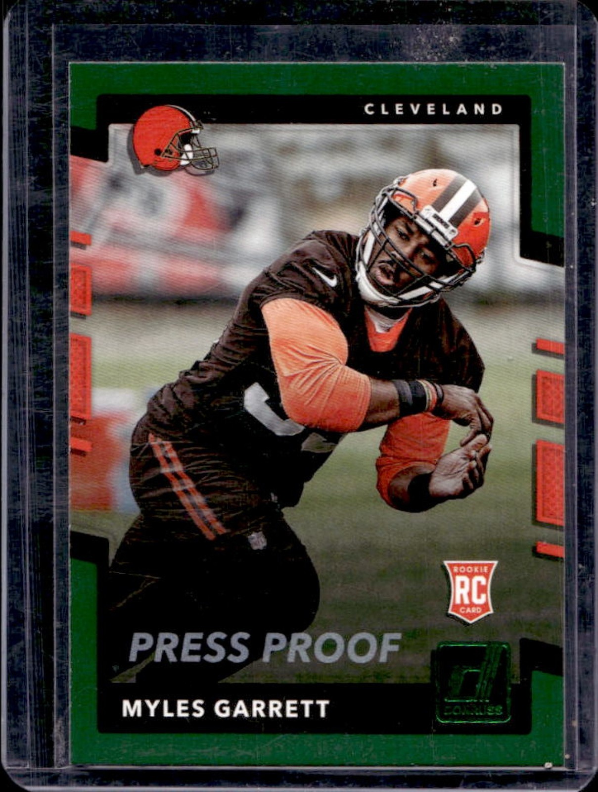2017 Donruss Myles Garrett RC Press Proof Green Rookie #356 Browns
