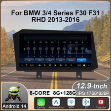 12.9" Android Stereo CarPlay 8+128GB 4G BT For BMW 3/4er F30 F31 F32 F33 F36 NBT