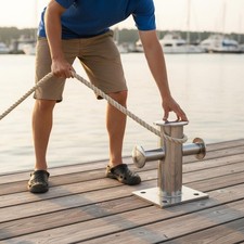 Borne croisée borne de quai robuste miroir - poli pour professionnels
