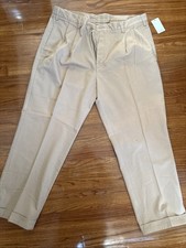 Nautica Classic Fit Double Pleat Pants 42x30 Beech Color P94850 New with Tags