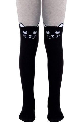 #4С-02СП(466) - Tip-Top Conte-Kids Classic Solid Cat Face Cotton Tights For Girl - Picture 11 of 21