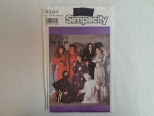 Simplicity Pattern - Adults', Boys',  Girls' Costumes XSM-LG  9304 - Uncut