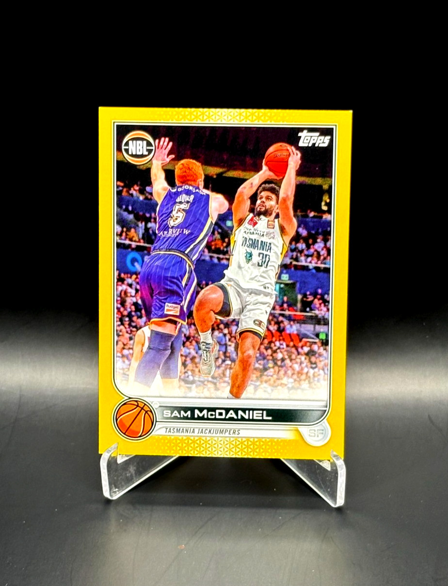 #'d /50! Sam McDaniel 2022 Topps National Basketball League Gold #'d 14/50