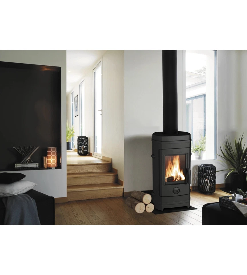 STUFA A LEGNA INVICTA "REMILLY" ANTRACITE 7 KW - Immagine 2 di 2